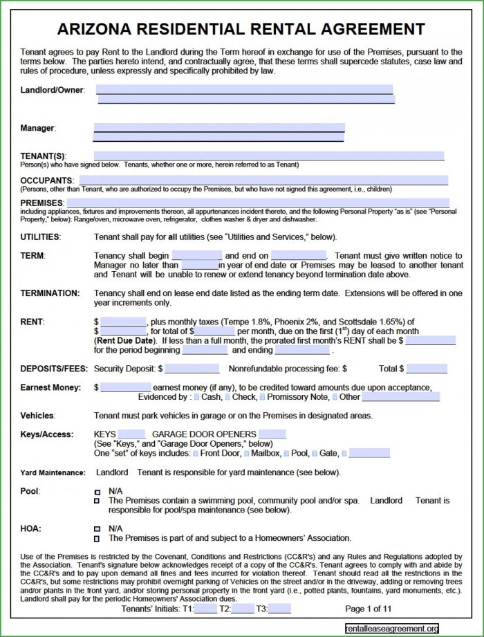 Printable Standard Lease Agreement Template Printable Standard Lease Agreement Template