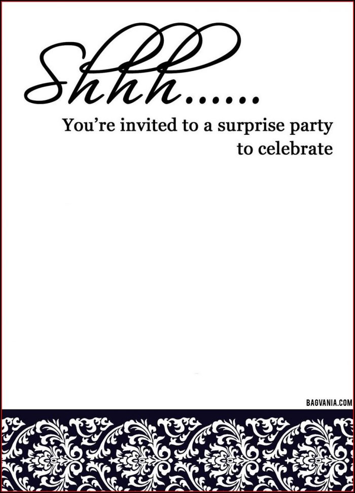 Printable Surprise Birthday Invitation Templates Free Download Printable Surprise Birthday Invitation Templates Free Download