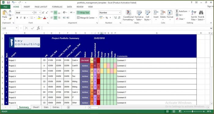 Project Portfolio Management Template Excel Free Project Portfolio Management Template Excel Free
