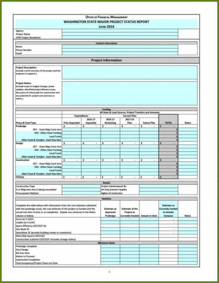 Project Progress Report Template Excel Project Progress Report Template Excel