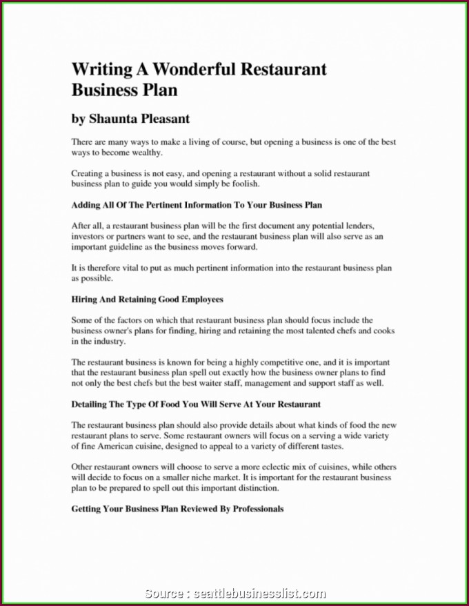 Pub Business Plan Template Pub Business Plan Template