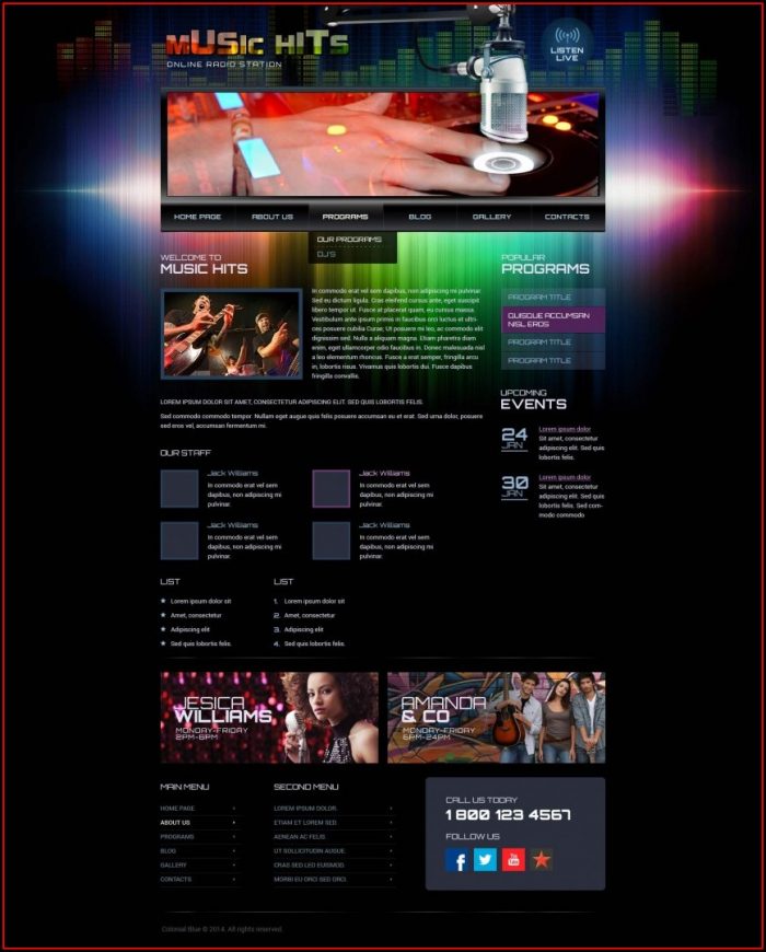 Radio Station Website Templates Radio Station Website Templates