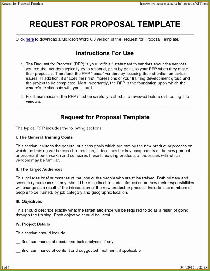 Request For Proposal Rfp Email Template Request For Proposal Rfp Email Template