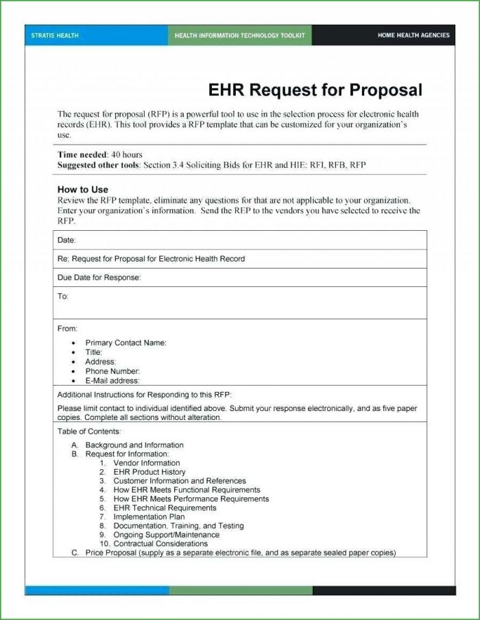 Request For Proposal Rfp Template Word Request For Proposal Rfp Template Word