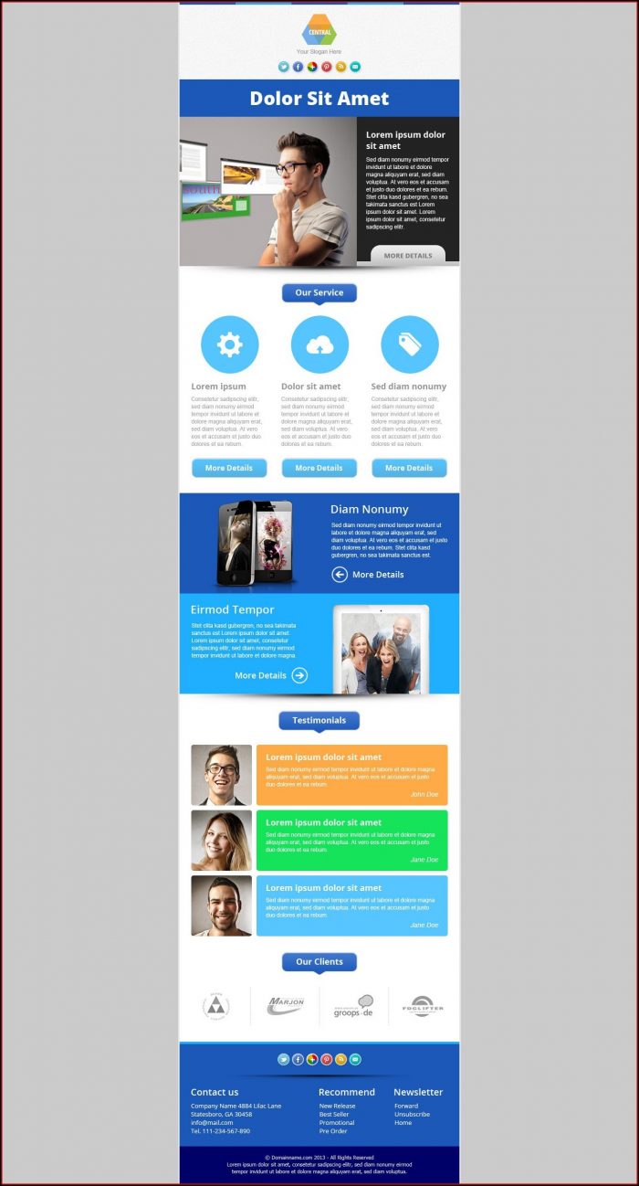 Responsive Email Newsletter Templates Responsive Email Newsletter Templates
