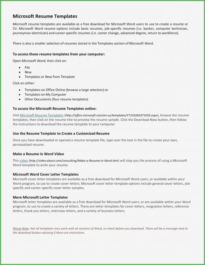 Resume Templates Microsoft Word 2007 Free Download Resume Templates Microsoft Word 2007 Free Download