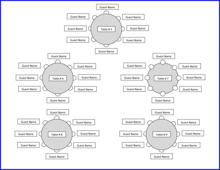 Round Table Wedding Seating Chart Template Round Table Wedding Seating Chart Template
