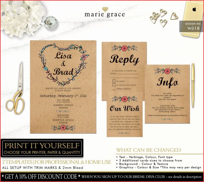 Rustic Wedding Invitation Templates Rustic Wedding Invitation Templates