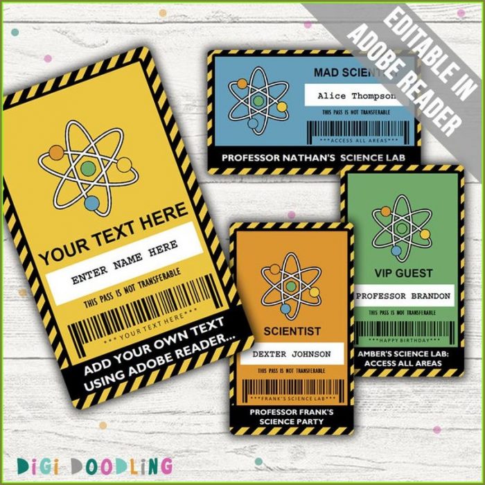 Scientist Id Badge Template Printable Scientist Id Badge Template Printable