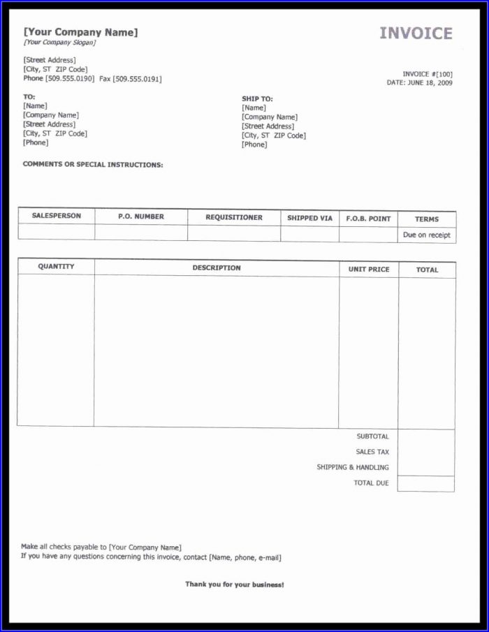 Self Employed Free Printable Invoice Templates Self Employed Free Printable Invoice Templates
