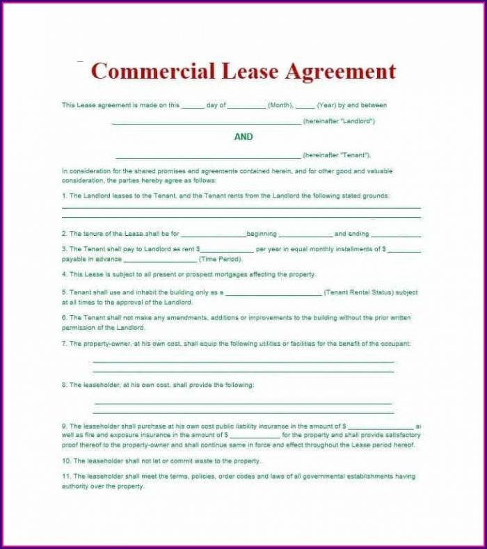 Simple Lease Agreement Template Free Simple Lease Agreement Template Free