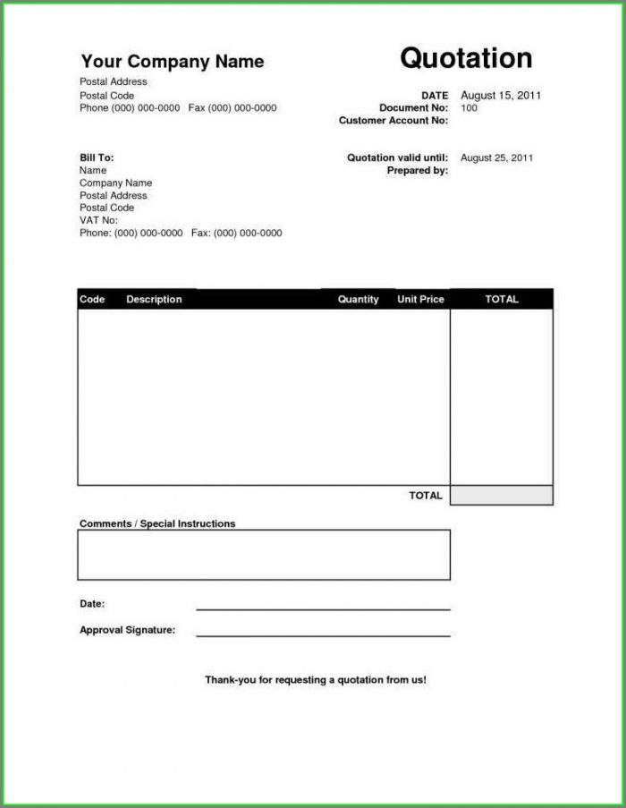 Simple Proforma Invoice Template Simple Proforma Invoice Template