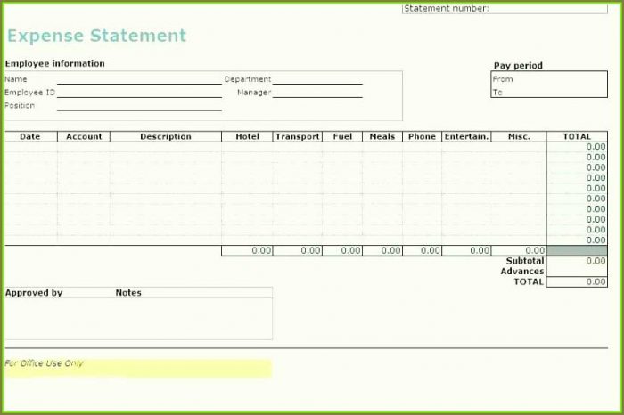 Small Business Free Expense Report Template Small Business Free Expense Report Template