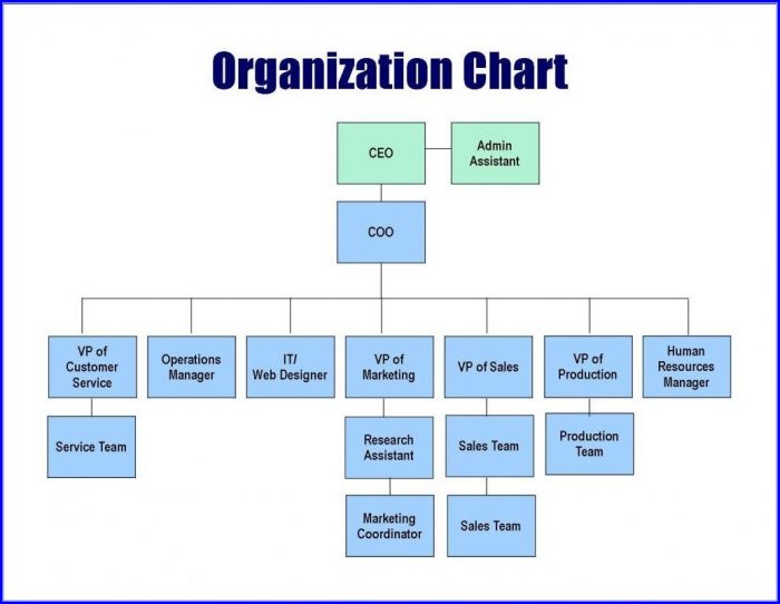 Small Business Organizational Chart Template Small Business Organizational Chart Template