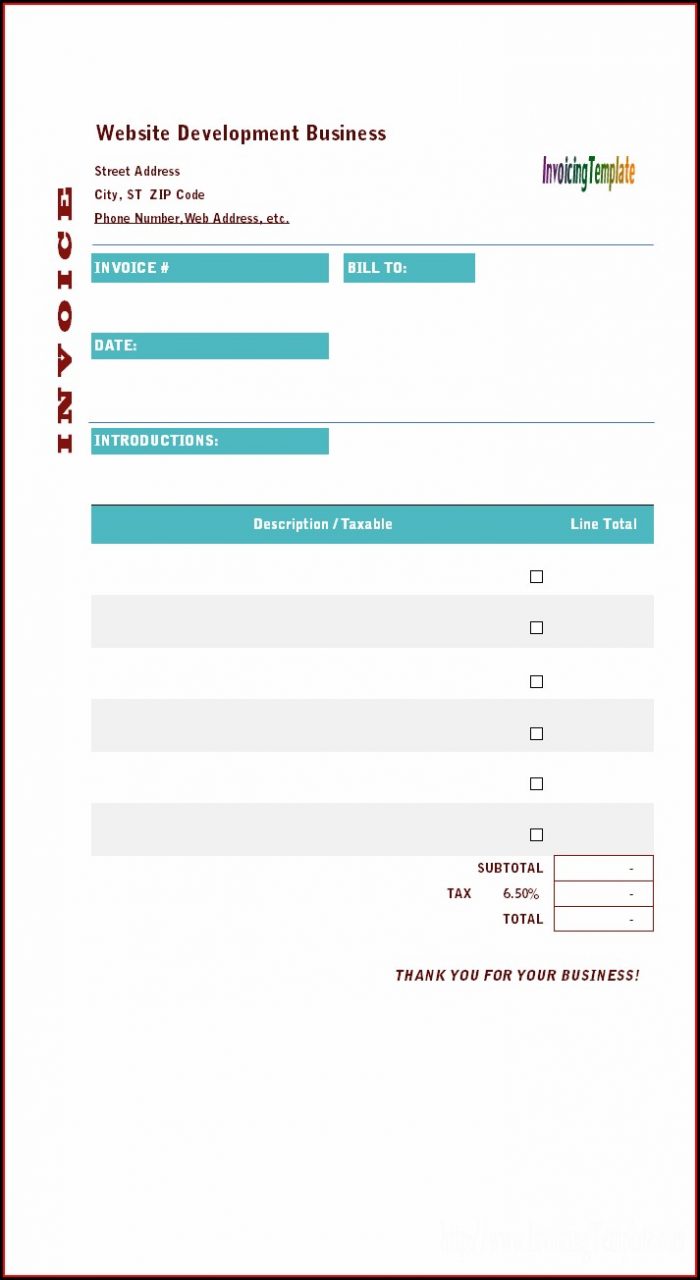 Software Development Invoice Template Software Development Invoice Template
