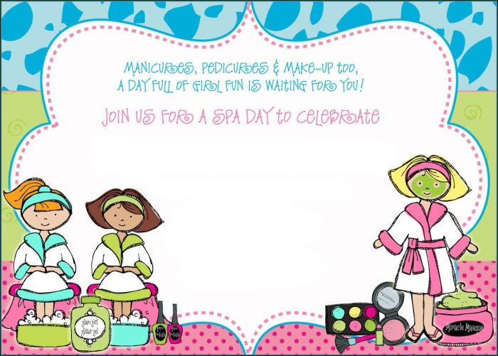 Spa Birthday Party Invitation Template Free Spa Birthday Party Invitation Template Free