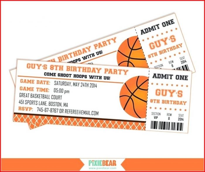 Sports Ticket Invitation Template Free Sports Ticket Invitation Template Free