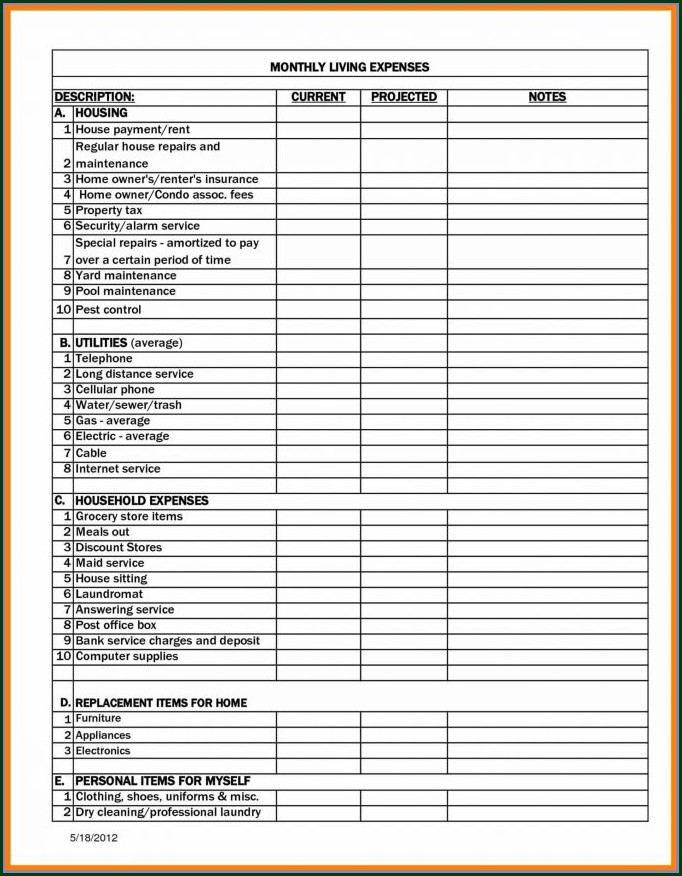 Spreadsheet Monthly Expense Report Template Excel Spreadsheet Monthly Expense Report Template Excel