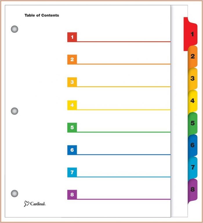 Staples 5 Tab Divider Label Template Staples 5 Tab Divider Label Template