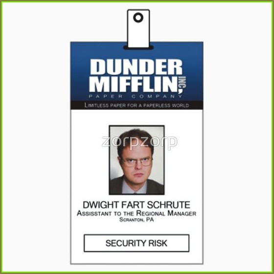 Template Dwight Schrute Id Badge Printable Template Dwight Schrute Id Badge Printable