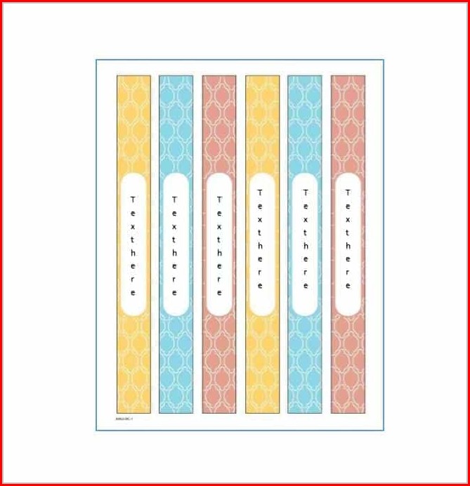 Template For Folder Spine Labels Template For Folder Spine Labels