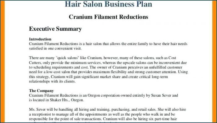 Template Hair Salon Business Plan Powerpoint Template Hair Salon Business Plan Powerpoint