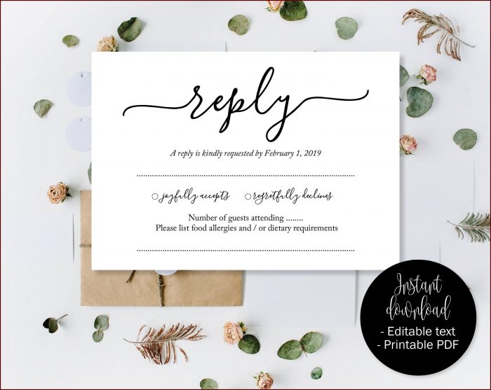 Template Printable Rsvp Cards Template Printable Rsvp Cards
