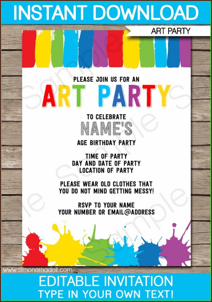 Templates For Invites To Birthday Parties Templates For Invites To Birthday Parties