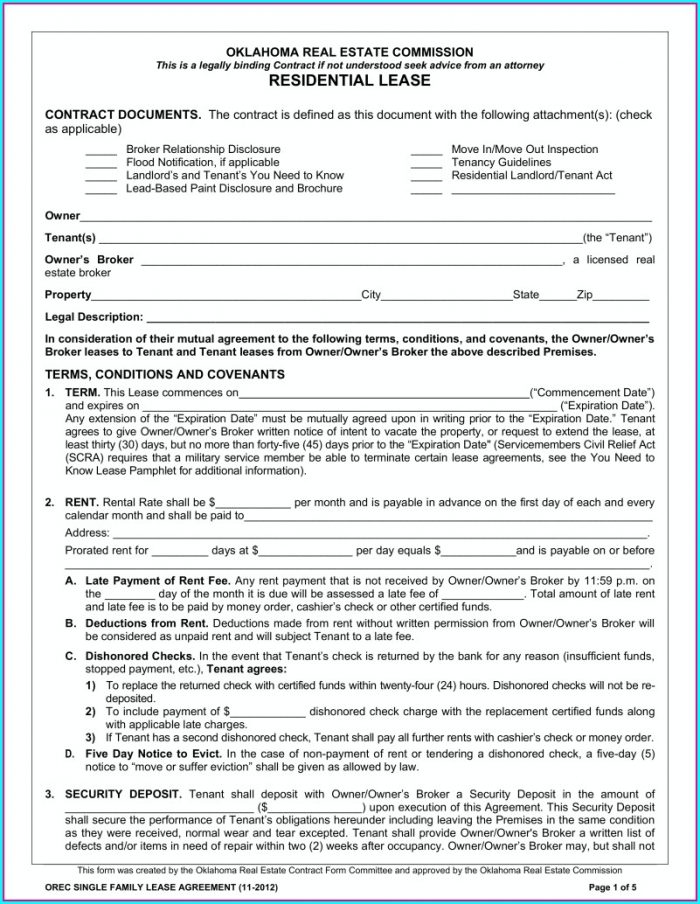 Tenancy Lease Agreement Template Tenancy Lease Agreement Template