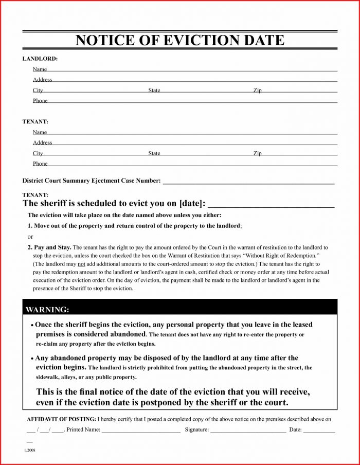 Tenant At Will Eviction Notice Template Tenant At Will Eviction Notice Template