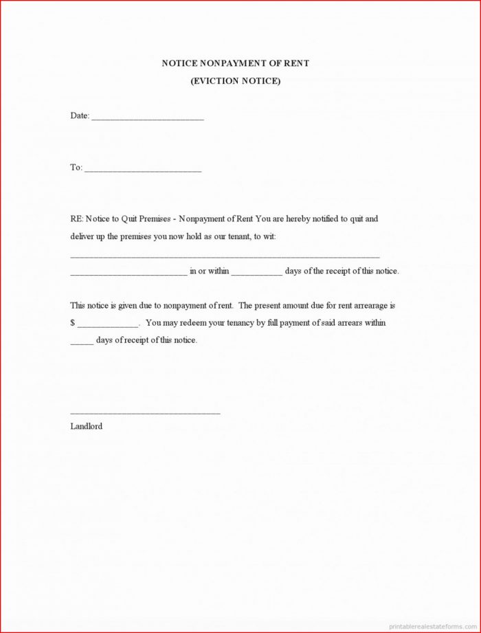 Tenant Eviction Notice Letter Template Tenant Eviction Notice Letter Template