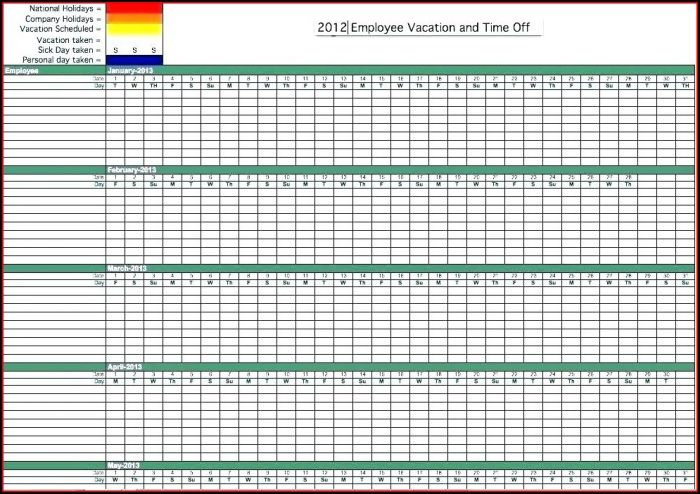 Tracking Employee Time Off Excel Template Tracking Employee Time Off Excel Template