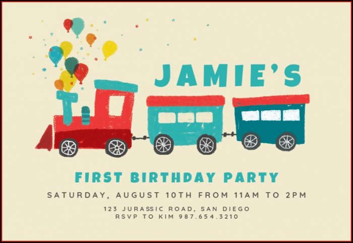 Train Birthday Invitation Template Free Train Birthday Invitation Template Free