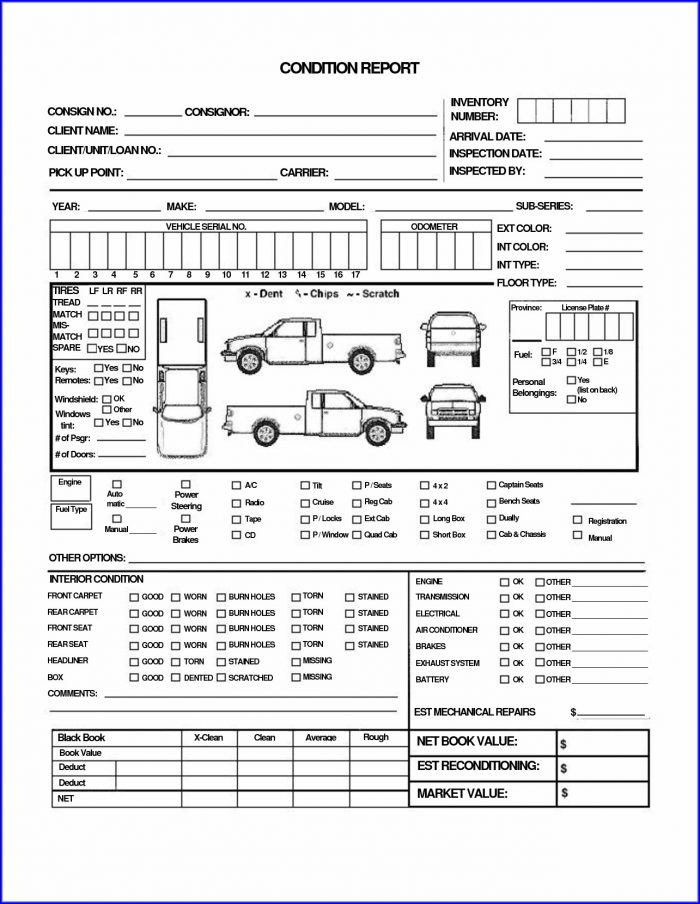 Vehicle Inspection Report Template Download Vehicle Inspection Report Template Download