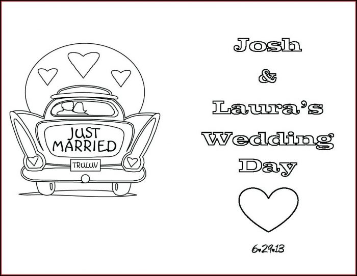 Wedding Coloring Book Template Wedding Coloring Book Template