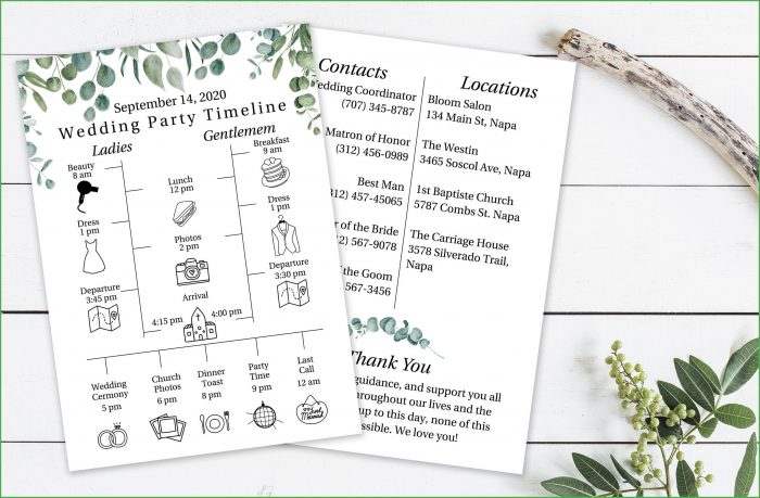 Wedding Day Timeline Wedding Agenda Template Wedding Day Timeline Wedding Agenda Template