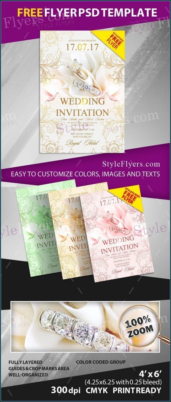 Wedding Invitation Flyer Template Free Wedding Invitation Flyer Template Free