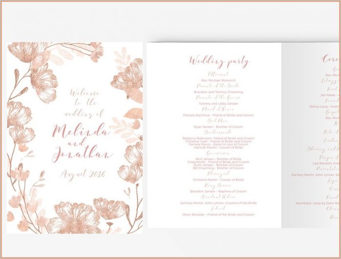 Wedding Program Booklet Template Wedding Program Booklet Template