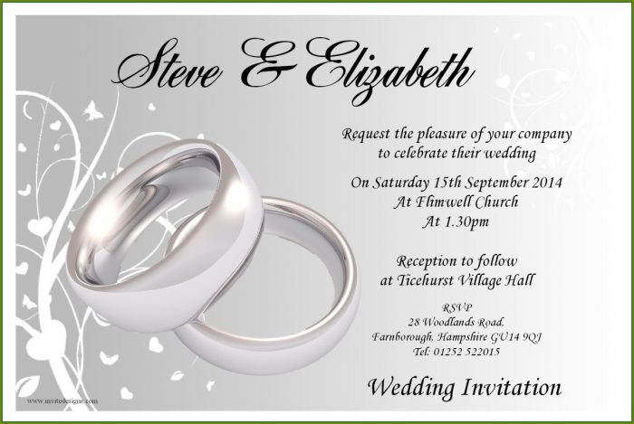 Wedding Reception Invitation Templates Free Wedding Reception Invitation Templates Free