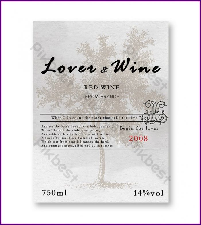 Wine Bottle Sticker Template Wine Bottle Sticker Template