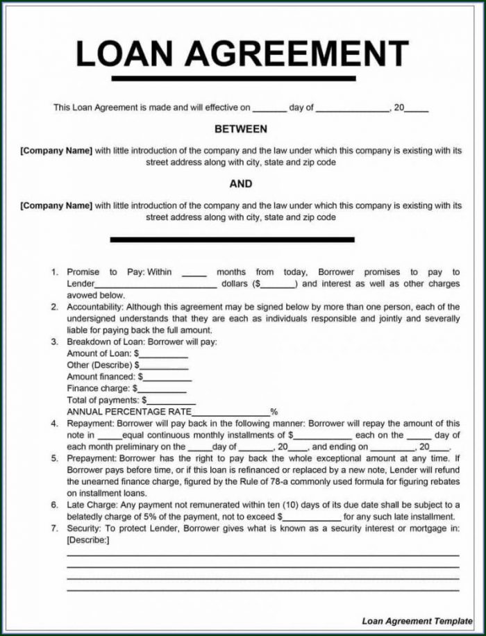 Word Personal Loan Agreement Template Free Word Personal Loan Agreement Template Free