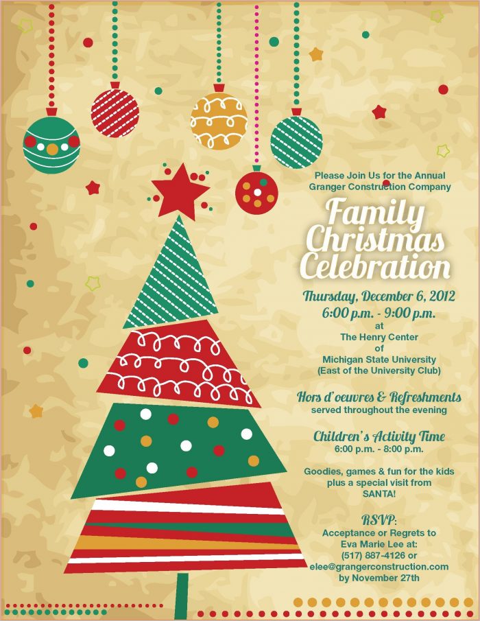 Work Christmas Party Invitation Template Work Christmas Party Invitation Template