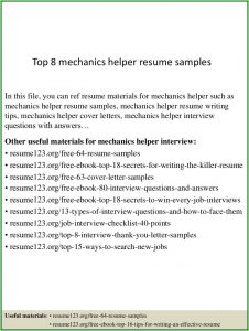 Resume Template For Machine Operator
