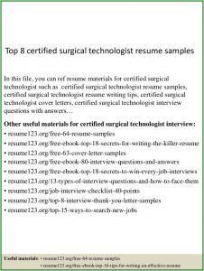 Surgical Tech Resume Template