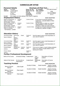 Teacher Resume Format Free Download