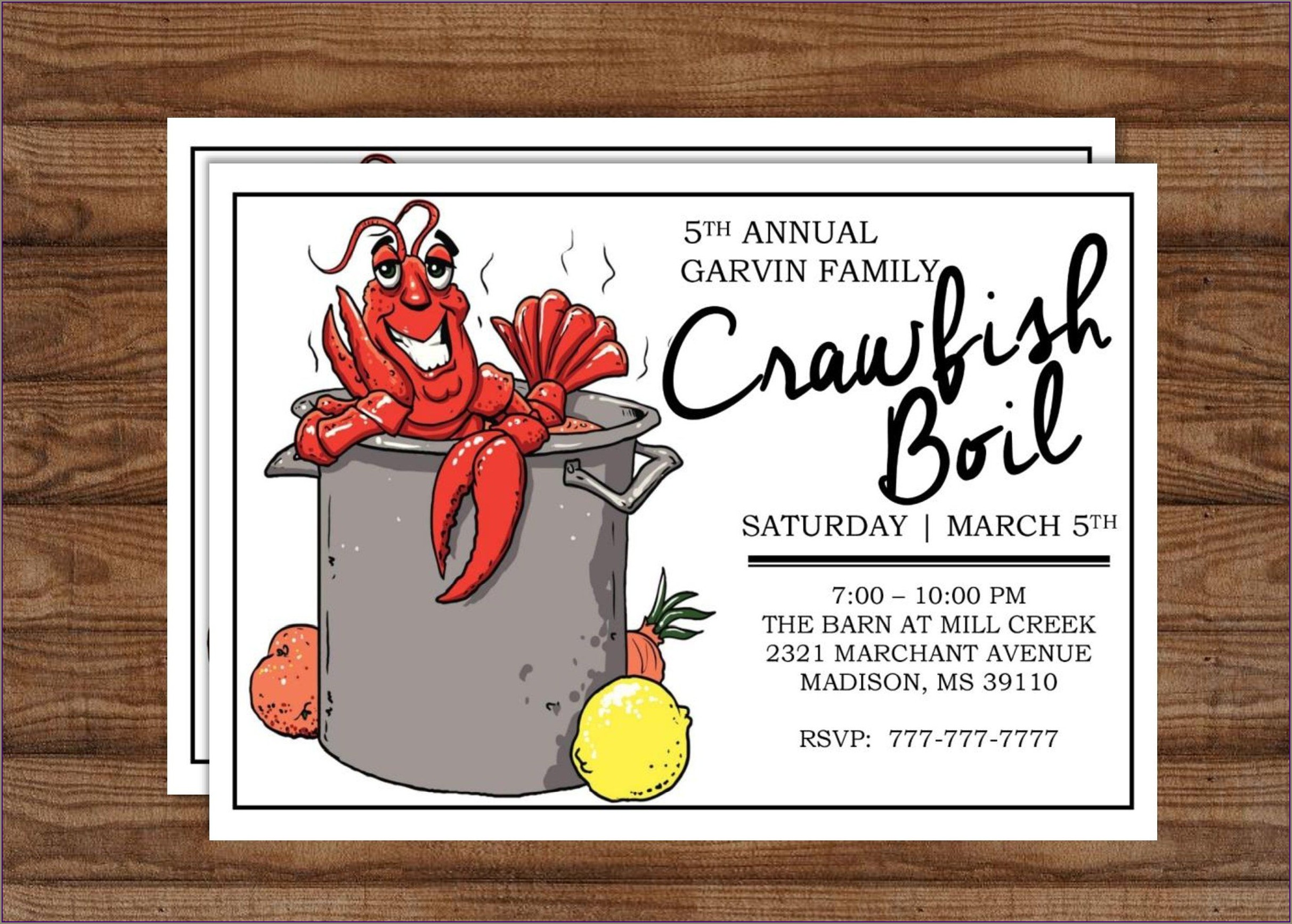 Crawfish Boil Invitation Template Free Invitations Resume Examples