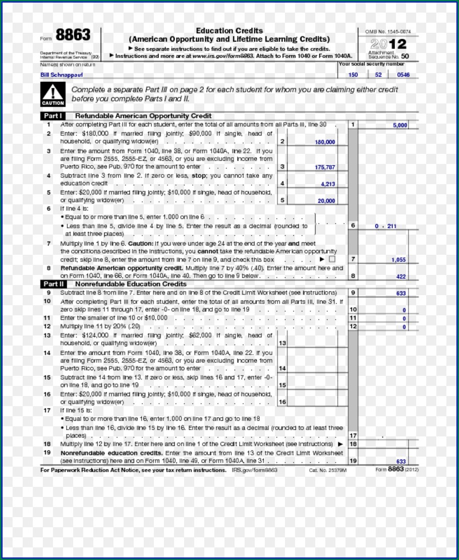 1040a Tax Form 2012