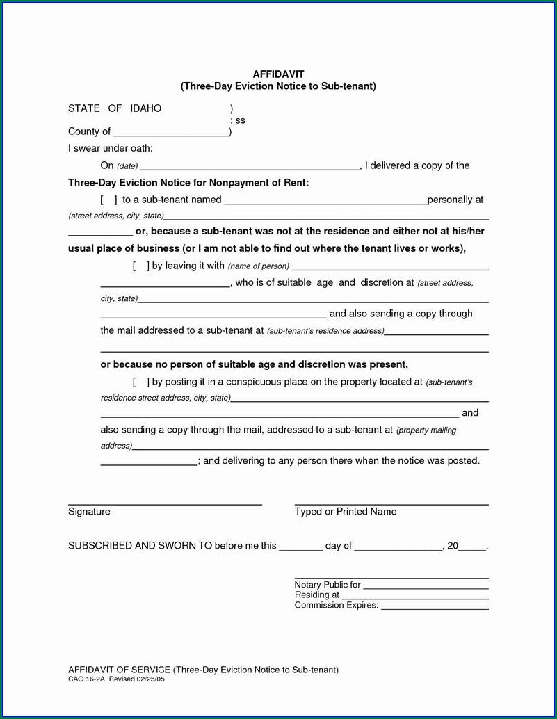 30 Day Eviction Notice California Form